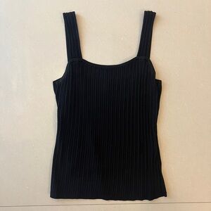 White House Black Market Black Ribbed Tank Top